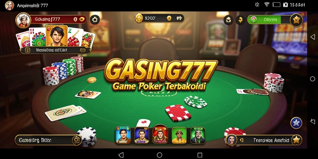 Tangkapan layar utama GASING777 menampilkan gameplay poker yang seru.