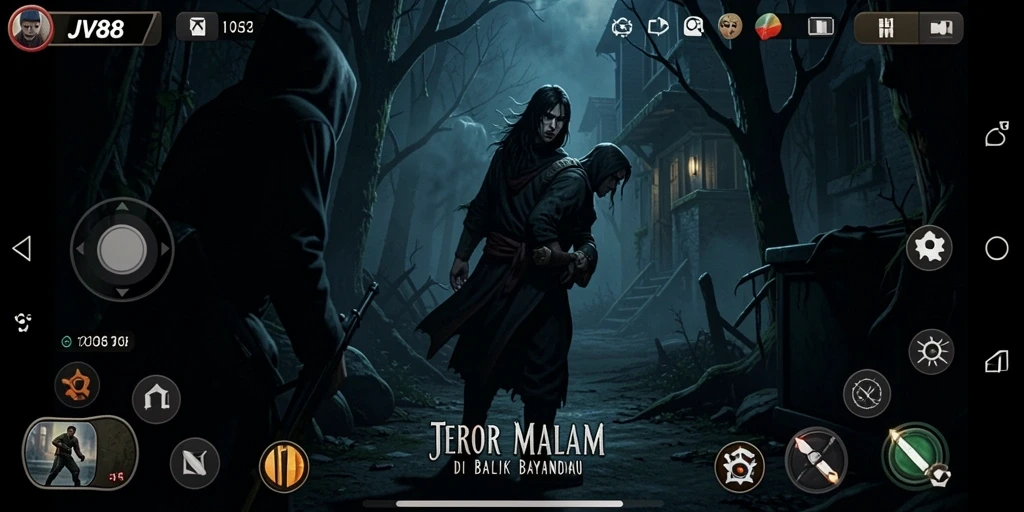 Tampilan gameplay JV88 yang menyeramkan dan atmosfer Horror yang menggetarkan.