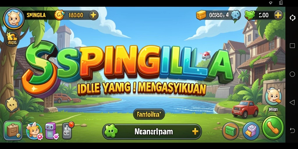 Tampilan gameplay SPINGILA yang menarik dan interaktif.