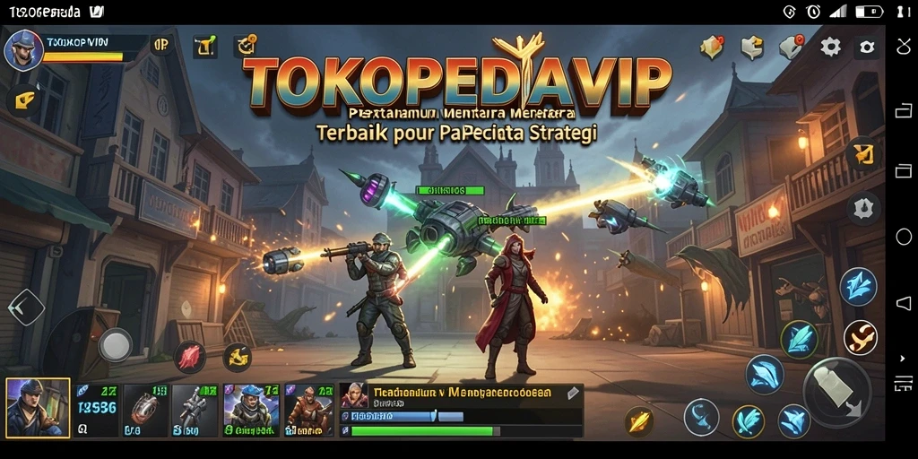 Tangkapan layar menunjukkan gameplay menara pertahanan yang mendebarkan.