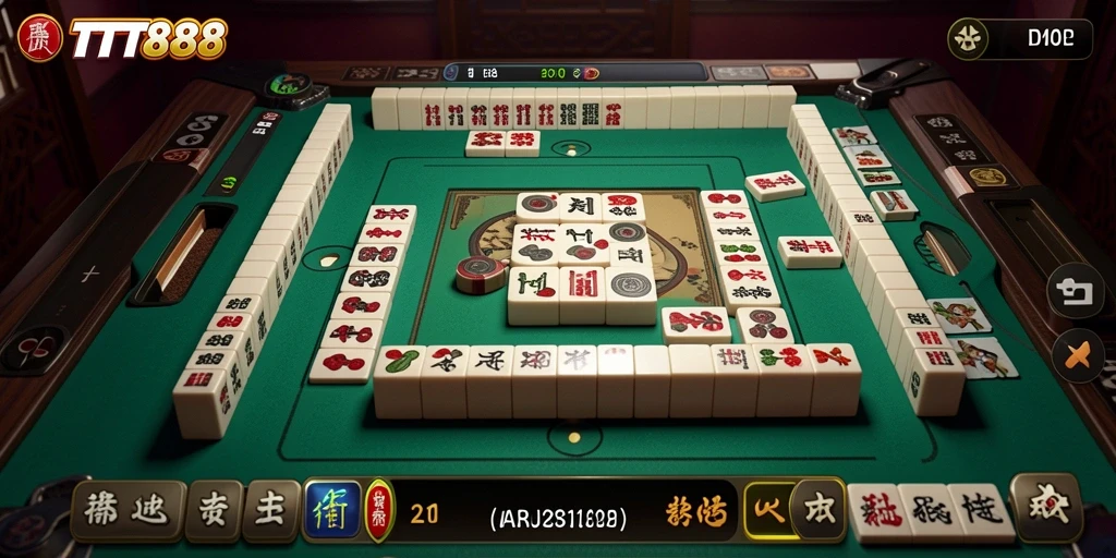 Screenshot gameplay TTT888 menampilkan momen seru Mahjong.